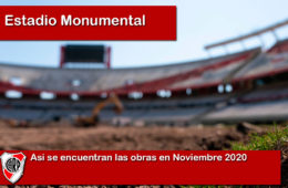Obras del Estadio Monumental de River Plate en Noviembre 2020