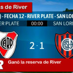 Ganó la Reserva de River contra San Lorenzo
