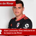 Alan Leonardo Díaz debutará en la reserva de River